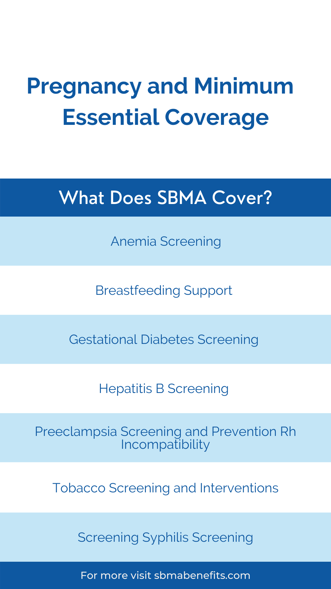 Pregnancy and Minimum Essential Coverage - SBMA Benefits