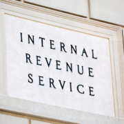 Sign on Internal Revenue Service Building